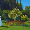 Figuredart Dame En Blanc Au Jardin - Monet | Paysages