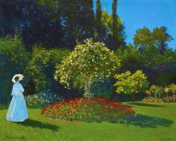 Figuredart Dame En Blanc Au Jardin - Monet | Paysages