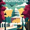 Figuredart Affiche Vintage Washington | Ville