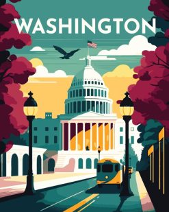 Figuredart Affiche Vintage Washington | Ville