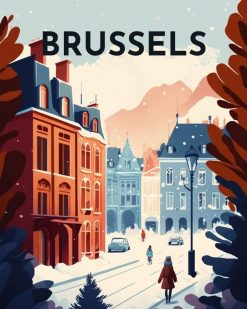 Figuredart Broderie Diamant - Affiche Poster Bruxelles | Broderie Diamant Ville