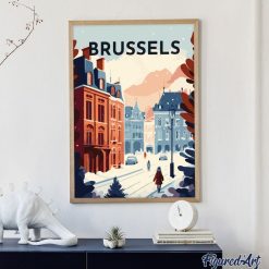 Figuredart Broderie Diamant - Affiche Poster Bruxelles | Broderie Diamant Ville