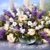 Figuredart Bouquet Color Blanc Et Violet | Fleurs