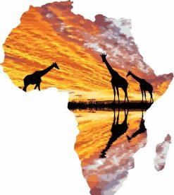 Figuredart L'Afrique Et Girafes | Paysages