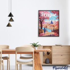 Figuredart Affiche De Voyage Prague En Fleurs | Paysages