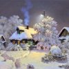 Figuredart Chalets Sous La Neige | Paysages