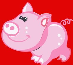 Figuredart Peinture Enfants Cochon Heureux | Enfants