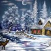 Figuredart Maison Sous La Neige | Paysages