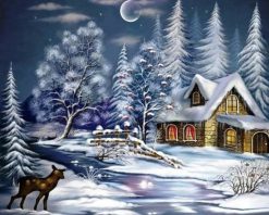 Figuredart Maison Sous La Neige | Paysages