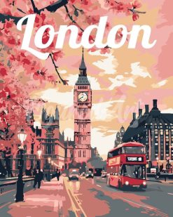 Figuredart Affiche De Voyage Londres En Fleurs | Ville