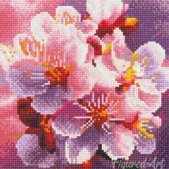 Figuredart Mini Diamond Painting 25X25Cm - Floraison Des Cerisiers | Broderie Diamant Fleurs