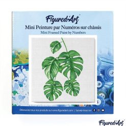 Figuredart Mini Peinture Par Numros 20X20Cm Avec Cadre Feuilles | Fleurs