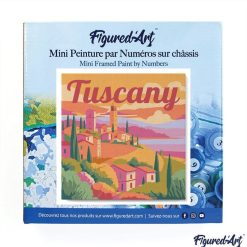 Figuredart Mini Peinture Par Numros 20X20Cm Avec Cadre Printemps En Toscane | Ville