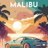 Figuredart Affiche Vintage Malibu | Ville