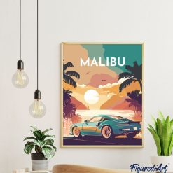 Figuredart Affiche Vintage Malibu | Ville