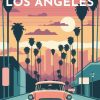 Figuredart Affiche Vintage Los Angeles | Affiche Vintage