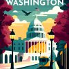 Figuredart Broderie Diamant - Affiche Poster Washington | Broderie Diamant Ville