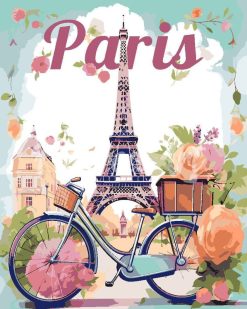 Figuredart Affiche De Voyage Paris En Fleurs | Affiche Vintage