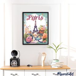 Figuredart Affiche De Voyage Paris En Fleurs | Affiche Vintage