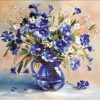 Figuredart Vase Bleu Saphir | Fleurs