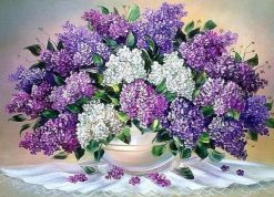 Figuredart Broderie Diamant - Bouquet Violet | Broderie Diamant Fleurs