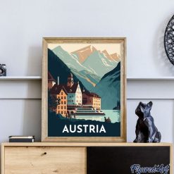 Figuredart Broderie Diamant - Affiche Poster Hallstatt | Broderie Diamant Affiche Vintage