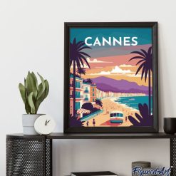 Figuredart Affiche Vintage Cannes | Paysages