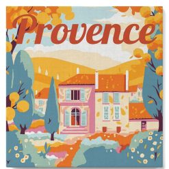 Figuredart Mini Peinture Par Numros 20X20Cm Avec Cadre Automne En Provence | Paysages