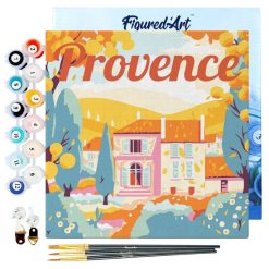 Figuredart Mini Peinture Par Numros 20X20Cm Avec Cadre Automne En Provence | Paysages