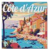 Figuredart Mini Peinture Par Numros 20X20Cm Avec Cadre Cte D'Azur | Paysages