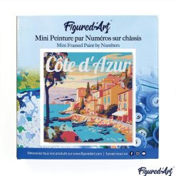 Figuredart Mini Peinture Par Numros 20X20Cm Avec Cadre Cte D'Azur | Paysages