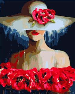 Figuredart Femme Au Chapeau Et Fleurs | Fleurs