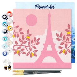 Figuredart Mini Peinture Par Numros 20X20Cm Avec Cadre Paris Au Soleil | Ville