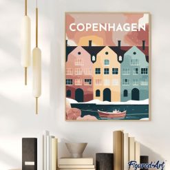 Figuredart Broderie Diamant - Affiche Poster Copenhague | Broderie Diamant Affiche Vintage