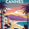 Figuredart Broderie Diamant - Affiche Poster Cannes | Broderie Diamant Paysages