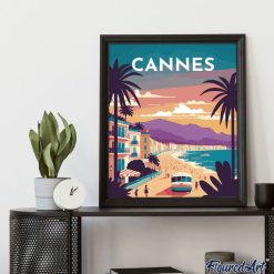 Figuredart Broderie Diamant - Affiche Poster Cannes | Broderie Diamant Paysages