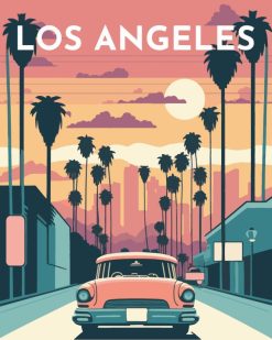 Figuredart Affiche Vintage Los Angeles | Ville