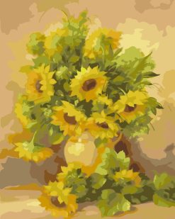 Figuredart Vase De Tournesols Jaunes | Fleurs