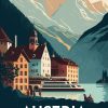 Figuredart Broderie Diamant - Affiche Poster Hallstatt | Broderie Diamant Ville