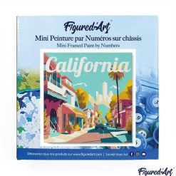 Figuredart Mini Peinture Par Numros 20X20Cm Avec Cadre Rue En Californie | Ville