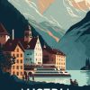 Figuredart Affiche Vintage Hallstatt | Paysages