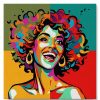 Figuredart Mini Peinture Par Numros 20X20Cm Avec Cadre Femme Latina Pop Art | Pop Art