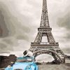 Figuredart 2 Cv Bleue Et Tour Eiffel | Ville