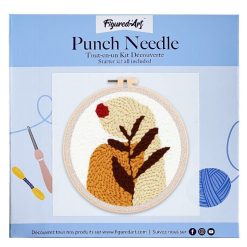 Figuredart Punch Needle Feuille Et Soleil Rouge | Punch Needle