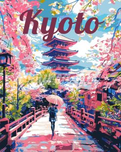 Figuredart Affiche De Voyage Kyoto En Fleurs | Paysages