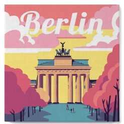 Figuredart Mini Peinture Par Numros 20X20Cm Avec Cadre Berlin | Paysages