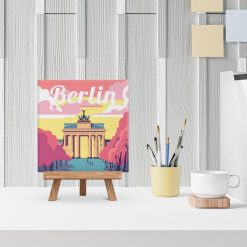 Figuredart Mini Peinture Par Numros 20X20Cm Avec Cadre Berlin | Paysages