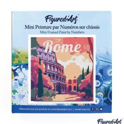 Figuredart Mini Peinture Par Numros 20X20Cm Avec Cadre Colise De Rome | Paysages