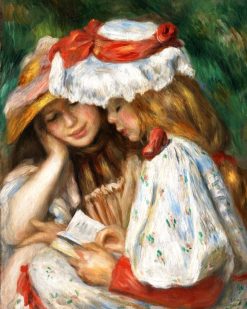 Figuredart Broderie Diamant - Jeunes Filles Lisant - Renoir 40X50Cm Toile Tendue Sur Ch00E2Ssis | Broderie Diamant Reproduction D'Oeuvres