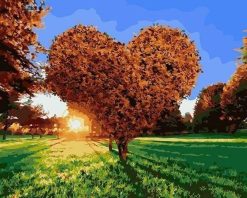 Figuredart Coucher De Soleil Dans Un Arbre En Coeur | Romantique